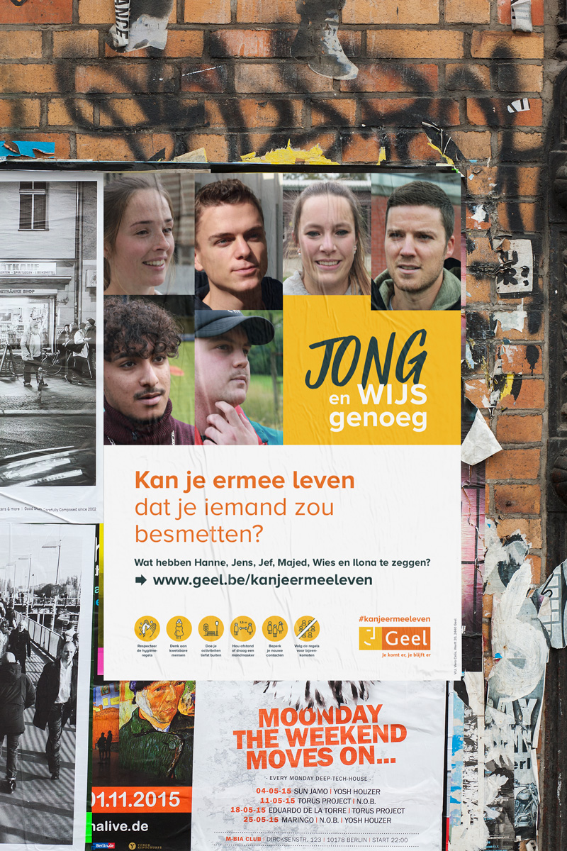 stad Geel Corona campagne posters aroma communicatie