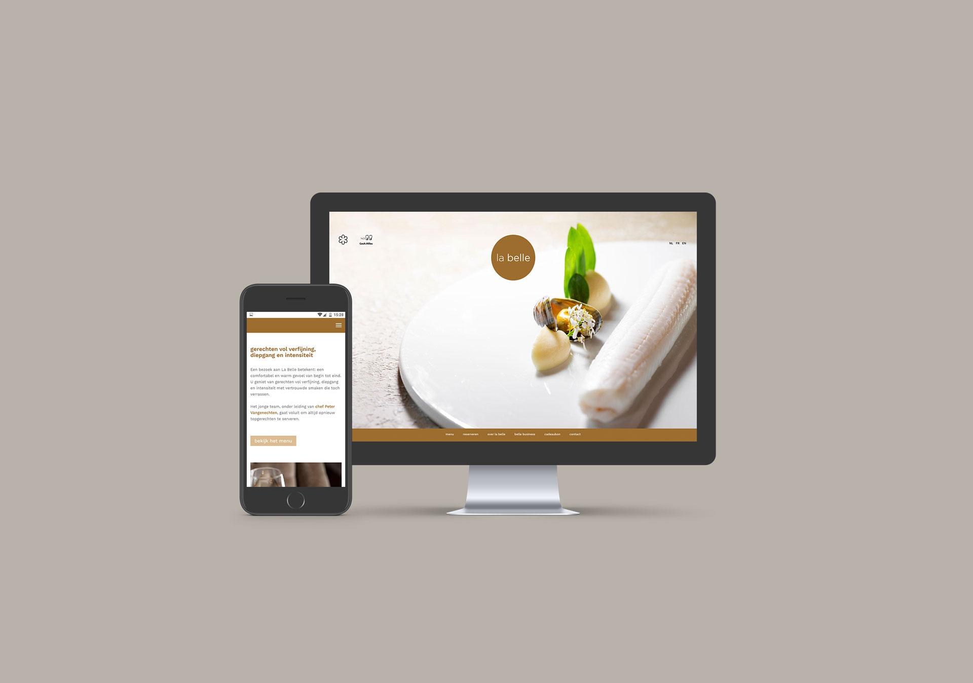 aroma communicatie: website La Belle Geel